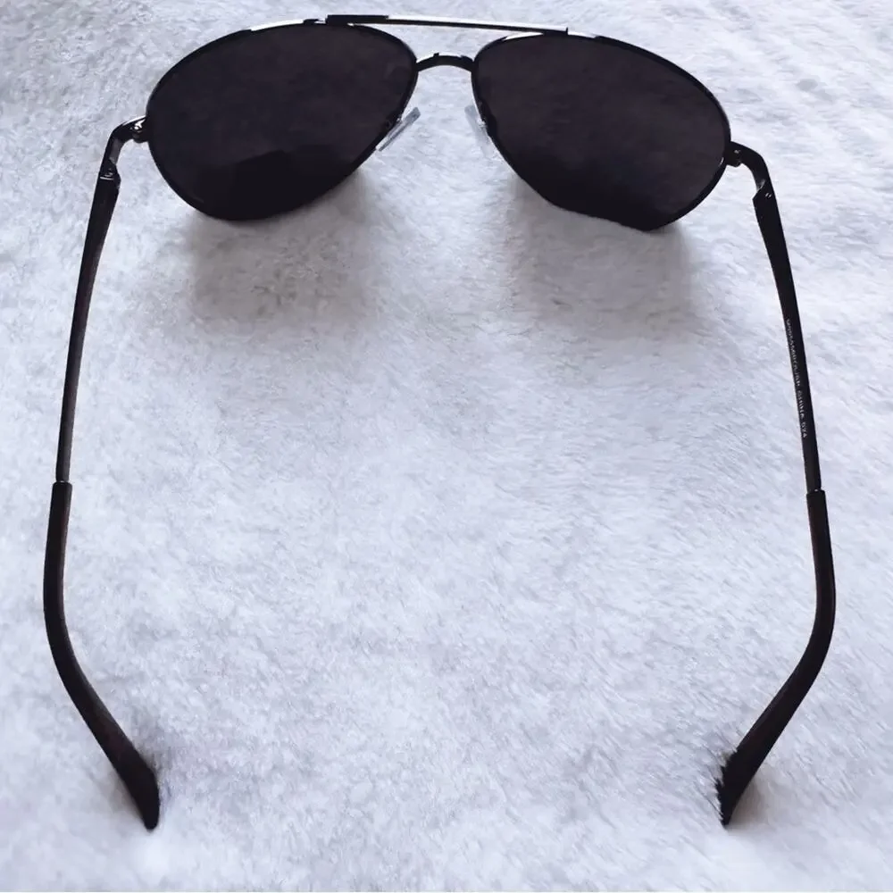 Ian Black w/Gunmetal Rims Stylish Polarized Sunglasses